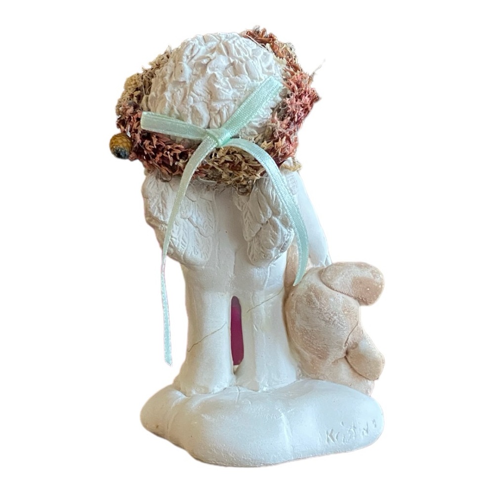 Vintage 1995 Dreamsicle “Nite Nite” cherub with Teddy bear 4” tall. - Picture 7 of 7